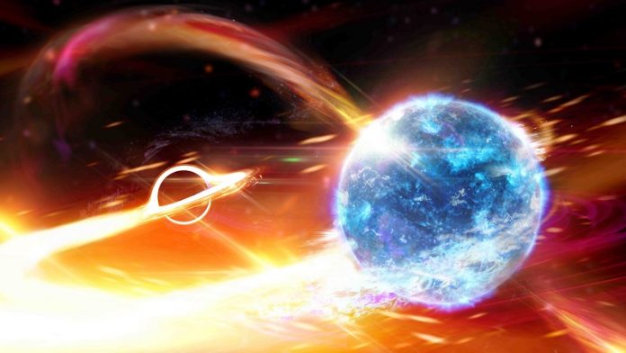 Scientists detect a black hole swallowing a neutron star
