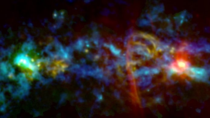 New space image reveals a cosmic 'candy cane'