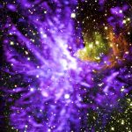 These stellar fireworks celebrate birth of giant star cluster