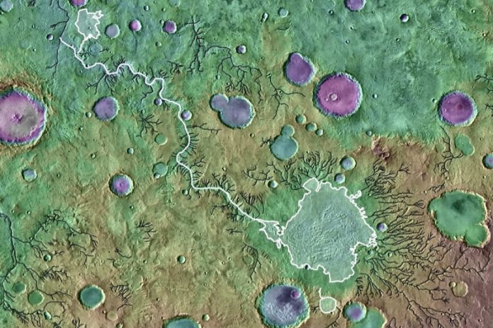 Mars’ surface shaped by fast and furious floods from overflowing craters, shows study