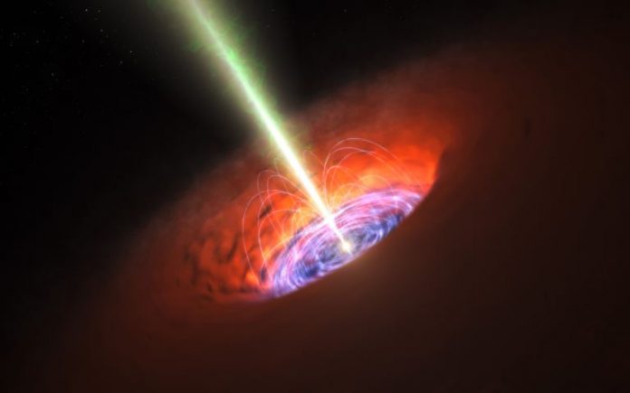 An ancestor of supermassive black holes, found at cosmic dawn